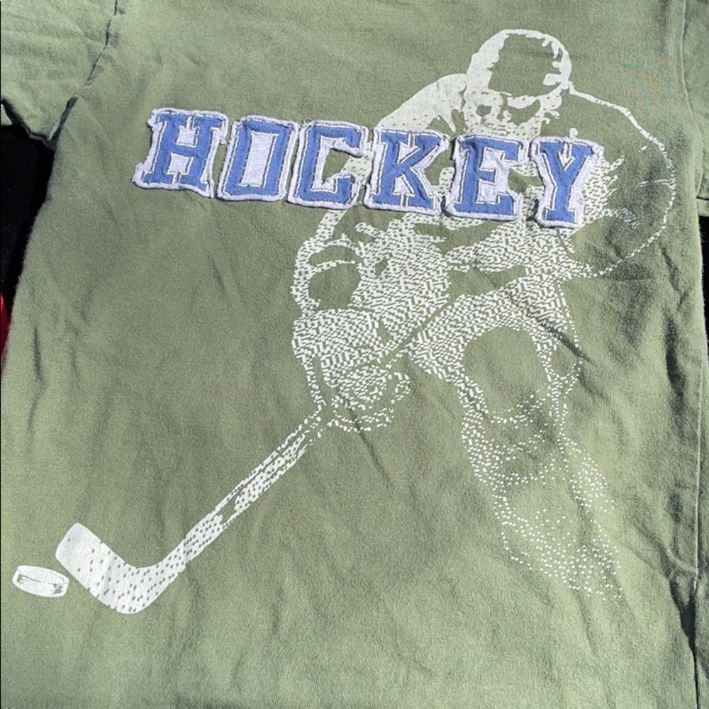 Tumbleweed a division of Mulberribush Olive Green Long Sleeves Ice Hockey Tee 4